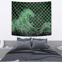 Japanese Asanoha Pattern Tapestry Water Breathing Slayer Dragon - Wonder Print Shop