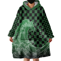 Japanese Asanoha Pattern Wearable Blanket Hoodie Water Breathing Slayer Dragon - Wonder Print Shop