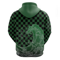 Japanese Asanoha Pattern Zip Hoodie Water Breathing Slayer Dragon - Wonder Print Shop