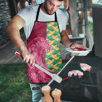 Japanese Bishamon-Kikkou Pattern Apron Water Pillar Silent River Flow - Wonder Print Shop