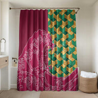 Japanese Bishamon-Kikkou Pattern Bathroom Set Water Pillar Silent River Flow - Wonder Print Shop