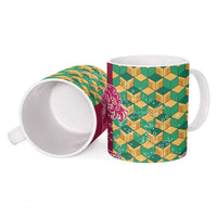 Japanese Bishamon-Kikkou Pattern Ceramic Mug Water Pillar Silent River Flow - Wonder Print Shop