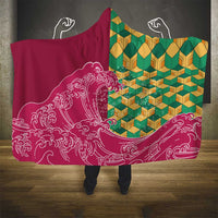 Japanese Bishamon-Kikkou Pattern Hooded Blanket Water Pillar Silent River Flow - Wonder Print Shop