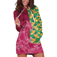 Japanese Bishamon-Kikkou Pattern Hoodie Dress Water Pillar Silent River Flow - Wonder Print Shop