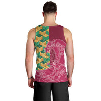 Japanese Bishamon-Kikkou Pattern Men Tank Top Water Pillar Silent River Flow - Wonder Print Shop