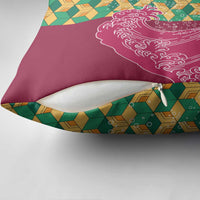 Japanese Bishamon-Kikkou Pattern Pillow Cover Water Pillar Silent River Flow - Wonder Print Shop