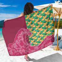 Japanese Bishamon-Kikkou Pattern Sarong Water Pillar Silent River Flow - Wonder Print Shop