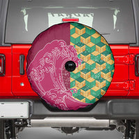 Japanese Bishamon-Kikkou Pattern Spare Tire Cover Water Pillar Silent River Flow - Wonder Print Shop