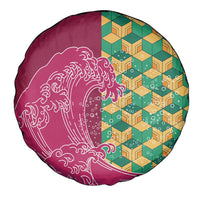 Japanese Bishamon-Kikkou Pattern Spare Tire Cover Water Pillar Silent River Flow - Wonder Print Shop