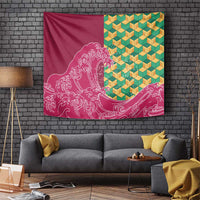 Japanese Bishamon-Kikkou Pattern Tapestry Water Pillar Silent River Flow - Wonder Print Shop