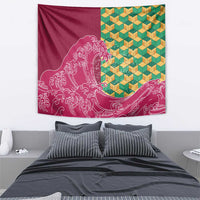 Japanese Bishamon-Kikkou Pattern Tapestry Water Pillar Silent River Flow - Wonder Print Shop