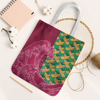 Japanese Bishamon-Kikkou Pattern Tote Bag Water Pillar Silent River Flow - Wonder Print Shop