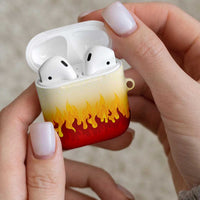 Japanese Kaen Pattern AirPods Case Flame Pillar Blazing Lion Heart - Wonder Print Shop