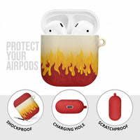 Japanese Kaen Pattern AirPods Case Flame Pillar Blazing Lion Heart - Wonder Print Shop