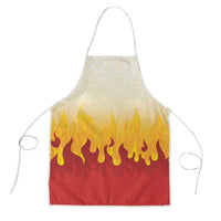 Japanese Kaen Pattern Apron Flame Pillar Blazing Lion Heart - Wonder Print Shop