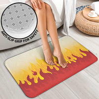 Japanese Kaen Pattern Bathroom Set Flame Pillar Blazing Lion Heart - Wonder Print Shop