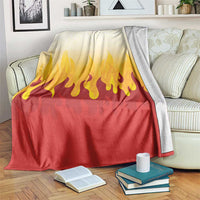 Japanese Kaen Pattern Blanket Flame Pillar Blazing Lion Heart - Wonder Print Shop