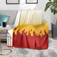 Japanese Kaen Pattern Blanket Flame Pillar Blazing Lion Heart - Wonder Print Shop
