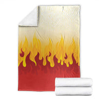 Japanese Kaen Pattern Blanket Flame Pillar Blazing Lion Heart - Wonder Print Shop