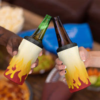 Japanese Kaen Pattern 4 in 1 Can Cooler Tumbler Flame Pillar Blazing Lion Heart - Wonder Print Shop