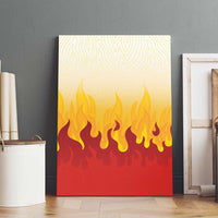 Japanese Kaen Pattern Canvas Wall Art Flame Pillar Blazing Lion Heart - Wonder Print Shop