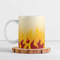 Japanese Kaen Pattern Ceramic Mug Flame Pillar Blazing Lion Heart - Wonder Print Shop