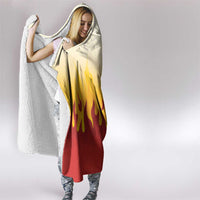 Japanese Kaen Pattern Hooded Blanket Flame Pillar Blazing Lion Heart - Wonder Print Shop
