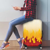 Japanese Kaen Pattern Luggage Cover Flame Pillar Blazing Lion Heart - Wonder Print Shop