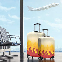 Japanese Kaen Pattern Luggage Cover Flame Pillar Blazing Lion Heart - Wonder Print Shop