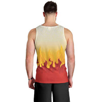 Japanese Kaen Pattern Men Tank Top Flame Pillar Blazing Lion Heart - Wonder Print Shop