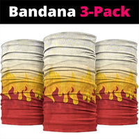 Japanese Kaen Pattern Neck Gaiter Flame Pillar Blazing Lion Heart - Wonder Print Shop