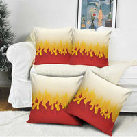 Japanese Kaen Pattern Pillow Cover Flame Pillar Blazing Lion Heart - Wonder Print Shop