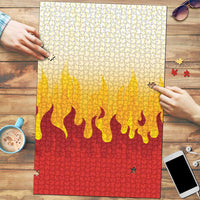 Japanese Kaen Pattern Puzzle Flame Pillar Blazing Lion Heart - Wonder Print Shop