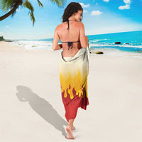 Japanese Kaen Pattern Sarong Flame Pillar Blazing Lion Heart - Wonder Print Shop