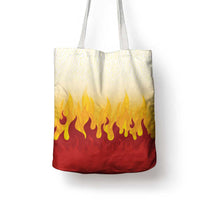 Japanese Kaen Pattern Tote Bag Flame Pillar Blazing Lion Heart - Wonder Print Shop