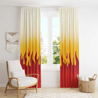 Japanese Kaen Pattern Window Curtain Flame Pillar Blazing Lion Heart - Wonder Print Shop