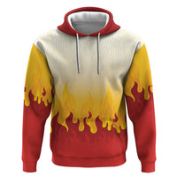 Japanese Kaen Pattern Zip Hoodie Flame Pillar Blazing Lion Heart - Wonder Print Shop