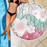 Japanese Kocho Pattern Beach Blanket Insect Pillar Butterfly Flower Fairy - Wonder Print Shop