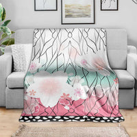 Japanese Kocho Pattern Blanket Insect Pillar Butterfly Flower Fairy - Wonder Print Shop