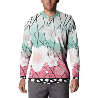 Japanese Kocho Pattern Button Sweatshirt Insect Pillar Butterfly Flower Fairy - Wonder Print Shop