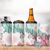 Japanese Kocho Pattern 4 in 1 Can Cooler Tumbler Insect Pillar Butterfly Flower Fairy - Wonder Print Shop