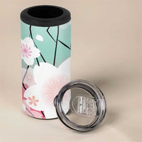 Japanese Kocho Pattern 4 in 1 Can Cooler Tumbler Insect Pillar Butterfly Flower Fairy - Wonder Print Shop