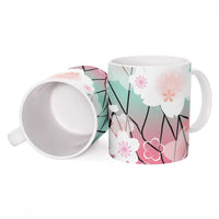 Japanese Kocho Pattern Ceramic Mug Insect Pillar Butterfly Flower Fairy - Wonder Print Shop