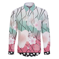 Japanese Kocho Pattern Family Matching Puletasi and Hawaiian Shirt Insect Pillar Butterfly Flower Fairy - Wonder Print Shop