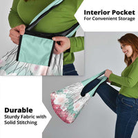 Japanese Kocho Pattern Grocery Bag Insect Pillar Butterfly Flower Fairy - Wonder Print Shop