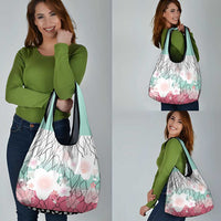 Japanese Kocho Pattern Grocery Bag Insect Pillar Butterfly Flower Fairy - Wonder Print Shop