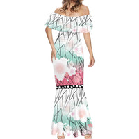 Japanese Kocho Pattern Mermaid Dress Insect Pillar Butterfly Flower Fairy - Wonder Print Shop