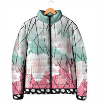Japanese Kocho Pattern Padded Jacket Insect Pillar Butterfly Flower Fairy - Wonder Print Shop