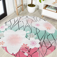 Japanese Kocho Pattern Round Carpet Insect Pillar Butterfly Flower Fairy - Wonder Print Shop