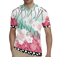 Japanese Kocho Pattern Rugby Jersey Insect Pillar Butterfly Flower Fairy - Wonder Print Shop